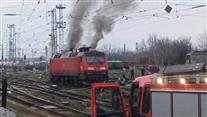 Локомотив горя в Русе