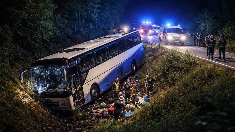 Автобус по линията Варна – София падна в дере, 10 души са пострадали