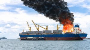 Контейнеровоз е ударен от снаряд край бреговете на ОАЕ