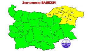 НИМХ обяви жълт код за Североизточна България, очаква се рязко застудяване и силен вятър