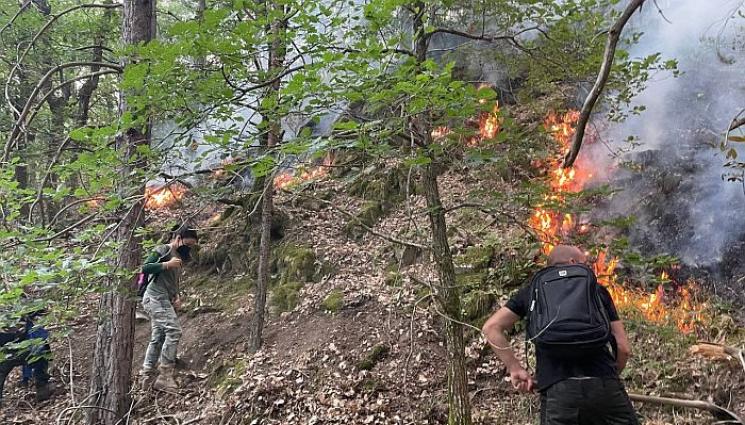 Овладян е пожарът под връх Шаралия в Пирин, гасенето на труднодостъпния терен продължава