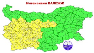 Студен фронт носи понижение на температурите, краткотрайни бури и жълт код за 13 области